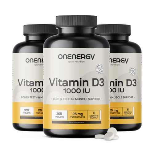 3x Vitamina D3 1000 IU, totale 1095 compresse