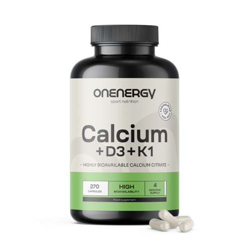 Calcio + vitamine D3 e K1, 270 capsule