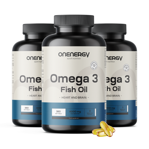 3x Omega-3 1000 mg – dall'olio di pesce, totale 1080 capsule molli