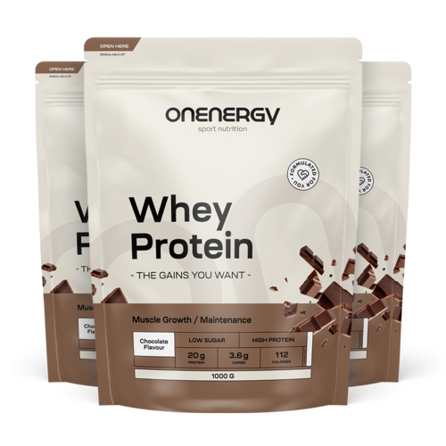 3x Proteine del siero di latte – cioccolato, totale 3000 g