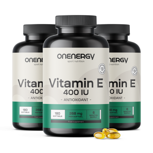 3x Vitamina E 400 U.I., totale 540 capsule molli