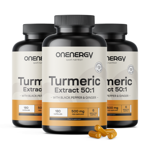 3x Curcuma 500 mg – estratto, totale 540 capsule