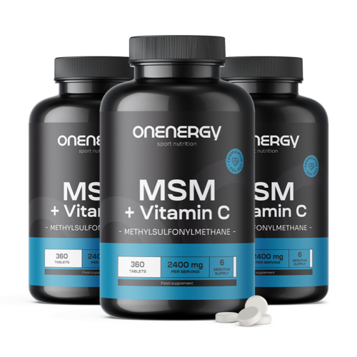 3x MSM 2400 mg – con vitamina C, totale 1080 compresse