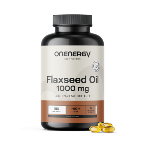 Olio di semi di lino 1000 mg, 180 capsule molli