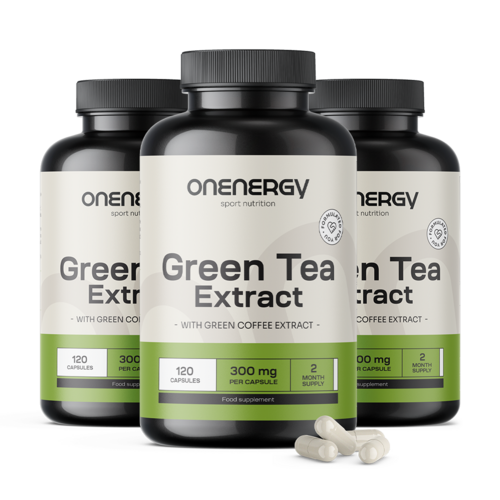 3x Tè verde 600 mg – estratto, totale 360 capsule