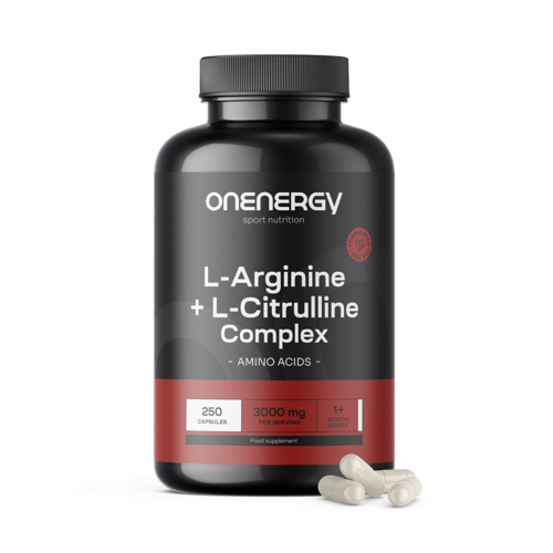 Complesso di L-arginina + L-citrullina 3000 mg, 250 capsule