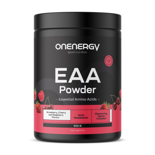 EAA in polvere – lampone, ciliegia, fragola, 500 g