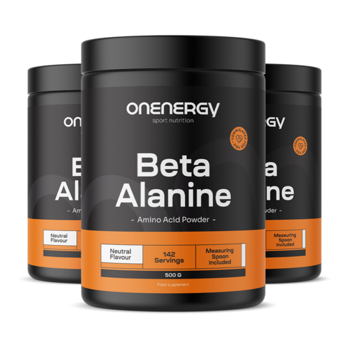 3x Beta-alanina in polvere, totale 1500 g