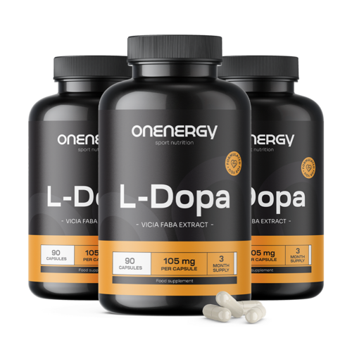 3x L-dopa 105 mg - estratto di fava, totale 270 capsule