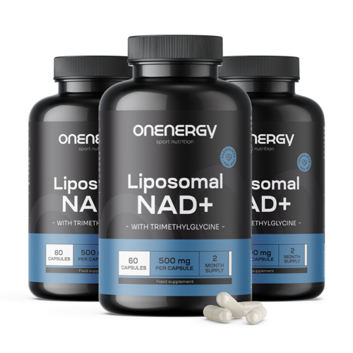 3x NAD+ liposomiale 500 mg - con trimetilglicina, totale 180 capsule