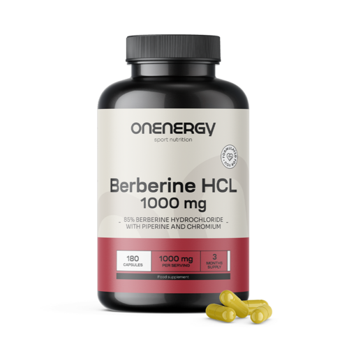 Berberina HCL 1000 mg - con piperina e cromo, 180 capsule