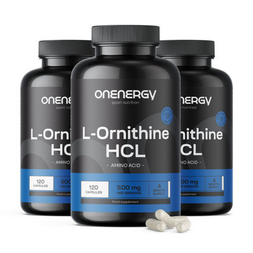 3x L-ornitina HCL 500 mg, totale 360 capsule