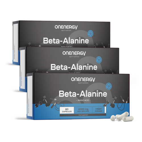 3x Beta-alanin 4000 mg, totale 180 capsule