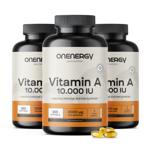 3x Vitamina A 10.000 U.I., totale 1095 capsule molli