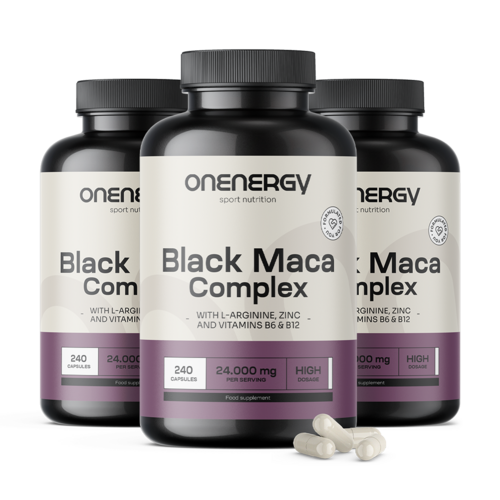 3x Complesso di maca nera 24.000 mg, totale 720 capsule
