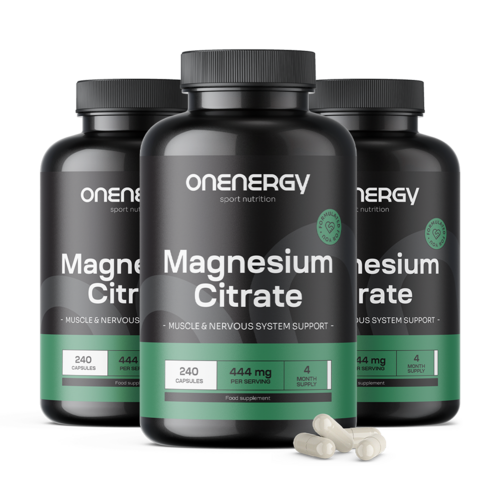 3x Magnesio citrato 444 mg, totale 720 capsule