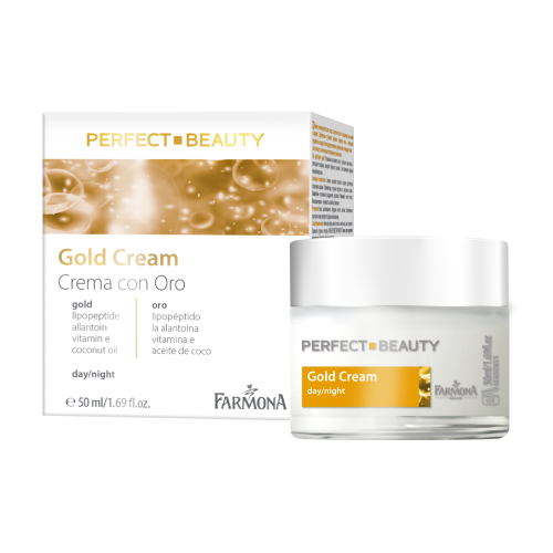 Crema per il viso con oro, 50 ml