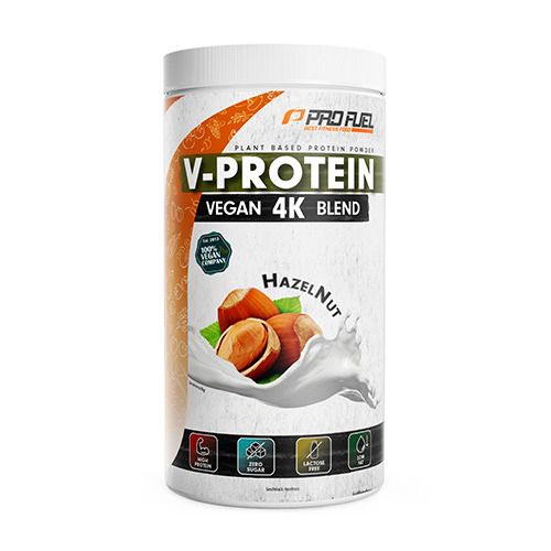 V-Protein 4K proteine vegane – nocciola, 750 g