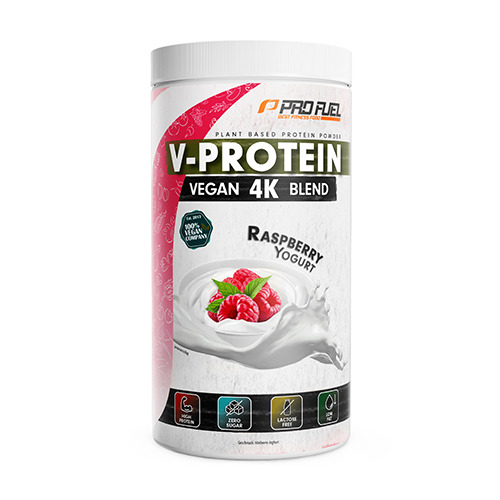 V-Protein 4K proteine vegane – yogurt al lampone, 750 g