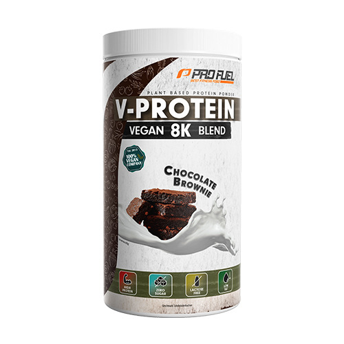 V-Protein 8K proteine vegane – brownie al cioccolato, 750 g
