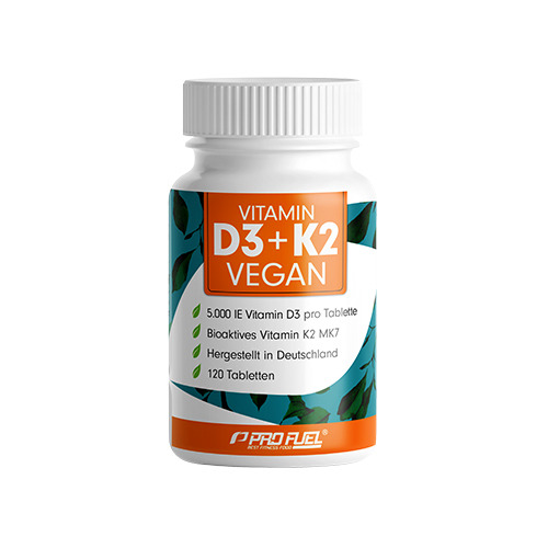 Vitamine vegane D3 + K2, 120 compresse