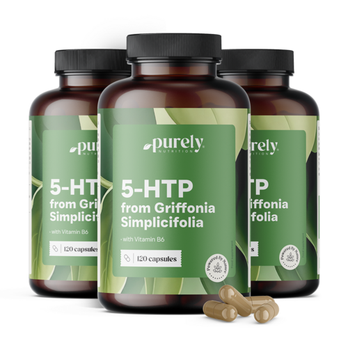 3x 5-HTP 150 mg - Griffonia Simplicifolia, totale 360 capsule