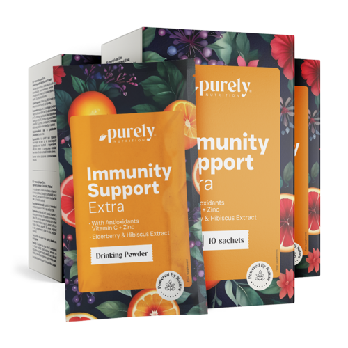 3x ImmunitySupport Extra – polvere per preparare bevande, totale 30 bustine