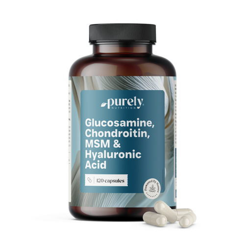 Glucosamina, condroitina, MSM e acido ialuronico, 120 capsule