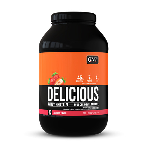 Delicious Whey del siero di latte – fragola, 908 g 