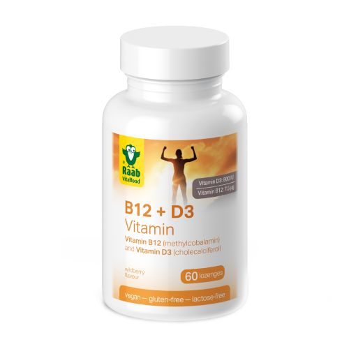 Vitamine vegane B12 + D3, 60 compresse