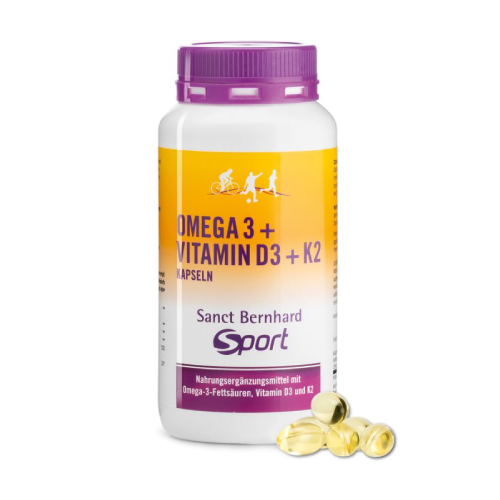 Sport Omega-3 + Vitamina D3 + K2, 120 capsule
