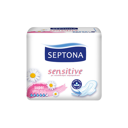 Assorbenti igienici Sensitive – Super ultra plus, 8 assorbenti