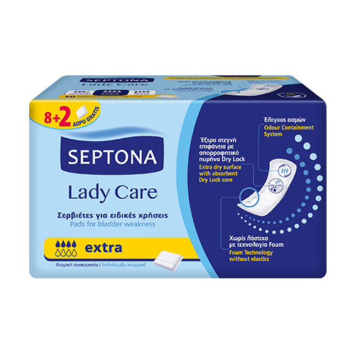 Assorbenti per incontinenza leggera – Extra, 10 assorbenti