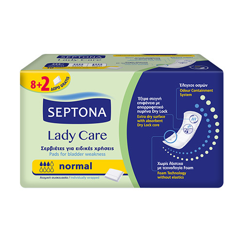 Assorbenti per incontinenza leggera – Normal, 10 assorbenti