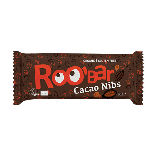 BIO Roobar barretta vegana – fave di cacao, 30 g