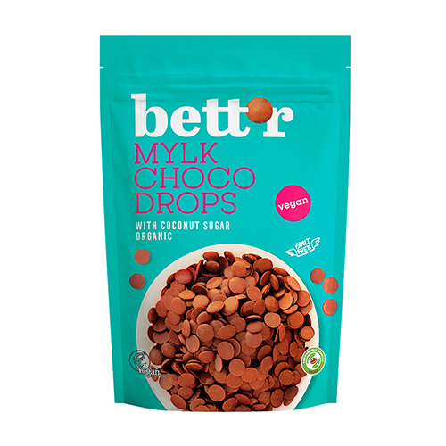 BIO gocce di cioccolato – cioccolato al latte, 200 g