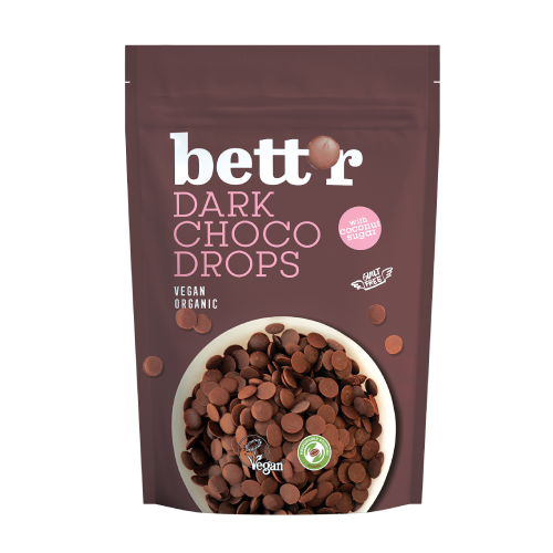 BIO gocce di cioccolato – cioccolato fondente, 200 g