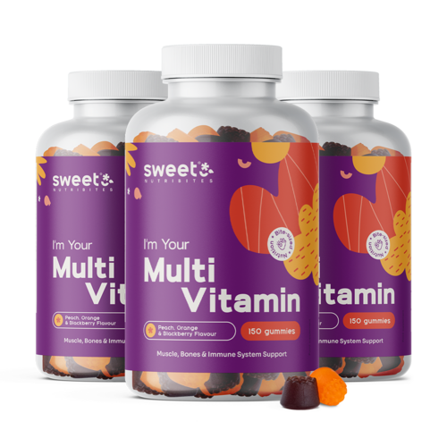 3x Multivitamine, totale 450 caramelle gommose
