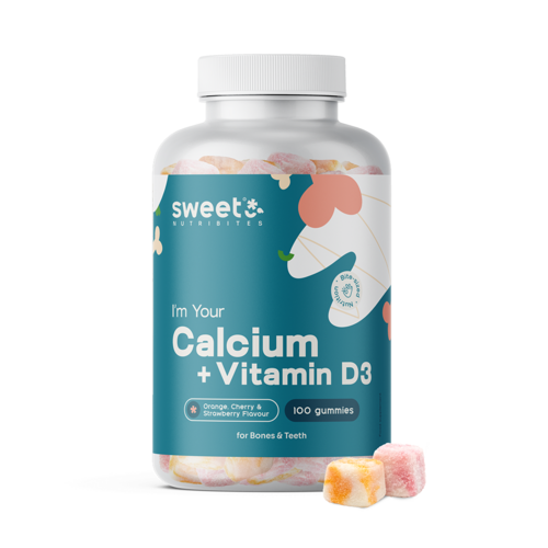 Calcio + vitamina D3, 100 caramelle gommose