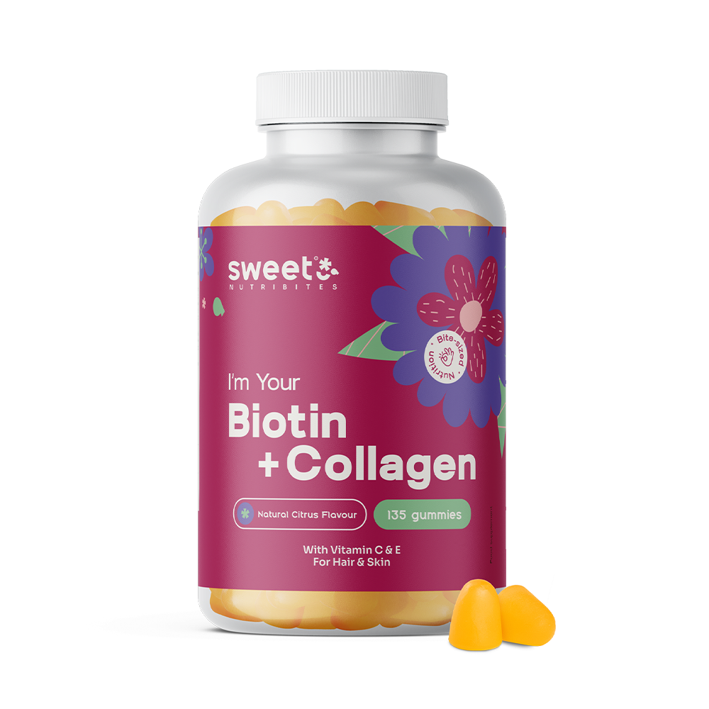 Biotina e collagene gommosi caramelle.