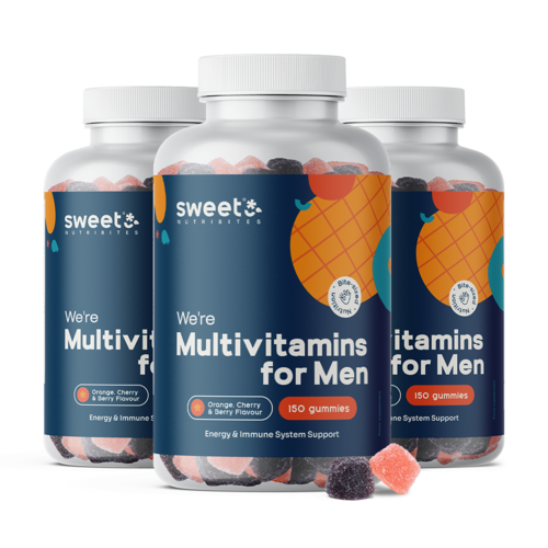 3x Multivitamine per uomini, totale 450 caramelle gommose