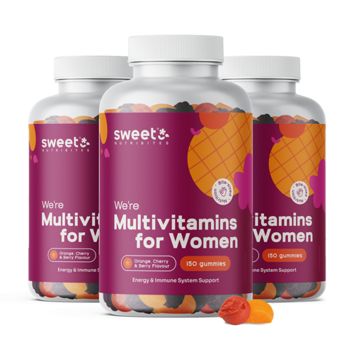 3x Multivitamine per donne, totale 450 caramelle gommose