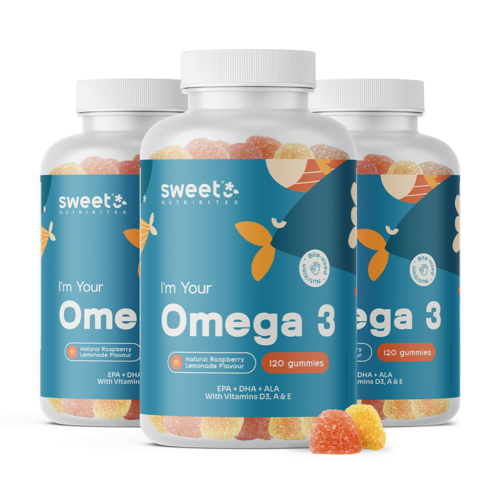 3x Omega-3, totale 360 caramelle gommose
