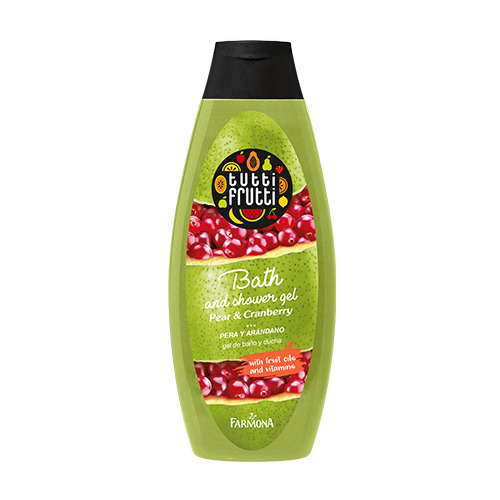 Bagnoschiuma e gel doccia – pera & mirtillo rosso, 425 ml