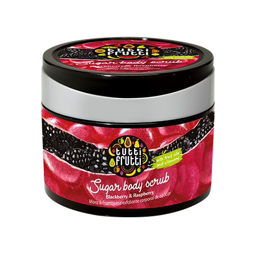 Body Scrub allo zucchero – mora & lampone, 300 g