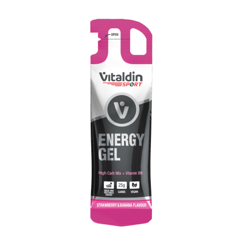 Gel energetico senza caffeina – fragola e banana, 40 g