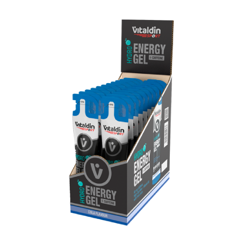HYDRO Gel energetico con caffeina – cola, 24 x 55 ml