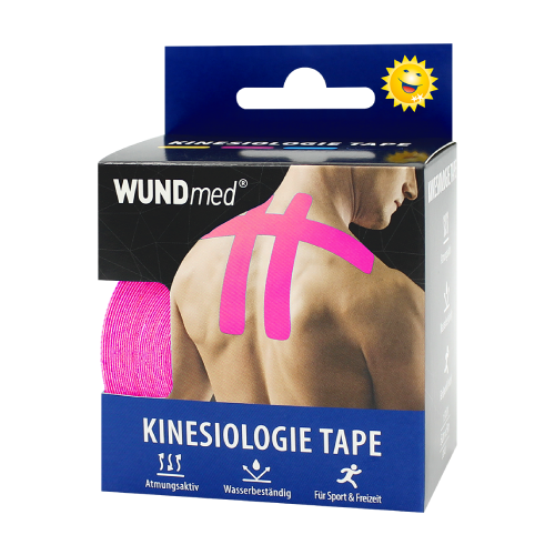 Nastro kinesiologico, 5cm x 5m, colore: rosa, 1 pezzo