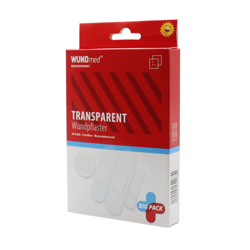 Set di cerotti trasparenti idrorepellenti, 50 pezzi