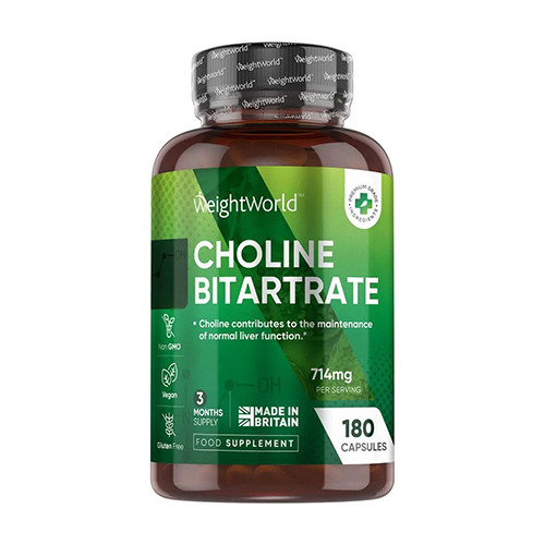 Colina bitartrato 714 mg, 180 capsule